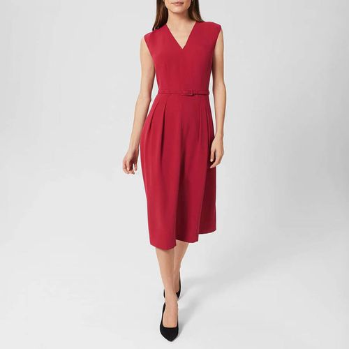 Red Tessa V-Neck Dress - Hobbs London - Modalova