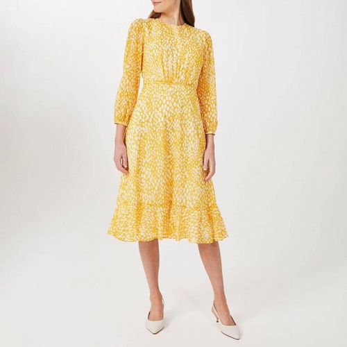 Yellow Lexi Jacquard Dress - Hobbs London - Modalova