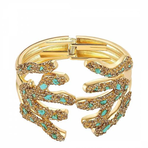 K Statement Turquoise Reef Cuff Bangle - Liv Oliver - Modalova