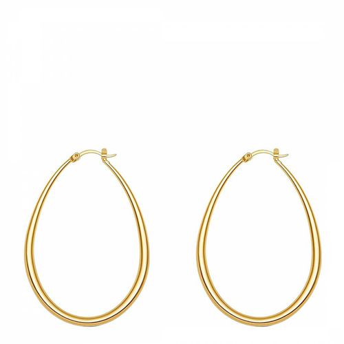 K Gold Oval Hoop Earrings - Liv Oliver - Modalova