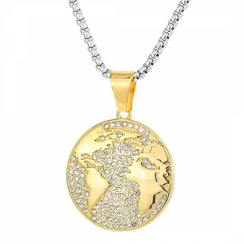 K Gold World Map Necklace - Stephen Oliver - Modalova