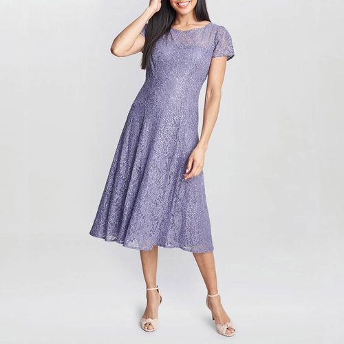 Lilac Genny Cap Sleeve Midi Length - Gina Bacconi - Modalova