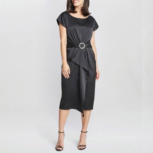 Black Pelia Crepe Midi Dress - Gina Bacconi - Modalova