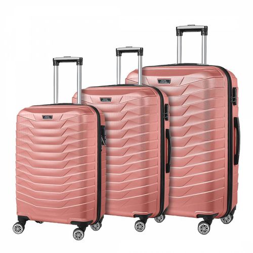 Pink Set Of Three Suitcases - Polo55 - Modalova