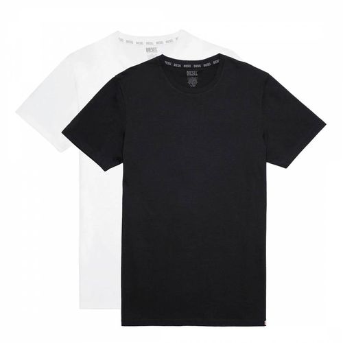 Black/White Cotton 2 Pack T-Shirt - Diesel - Modalova