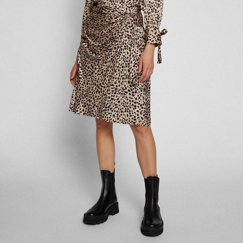 Brown C_Vedina Animal Print Ruched Skirt - BOSS - Modalova