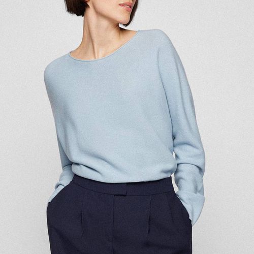 Light Blue C_Falanda Cashmere Blend Jumper - BOSS - Modalova