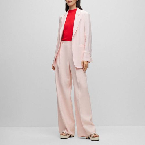 Pink Jodhi Linen Blend Blazer - BOSS - Modalova