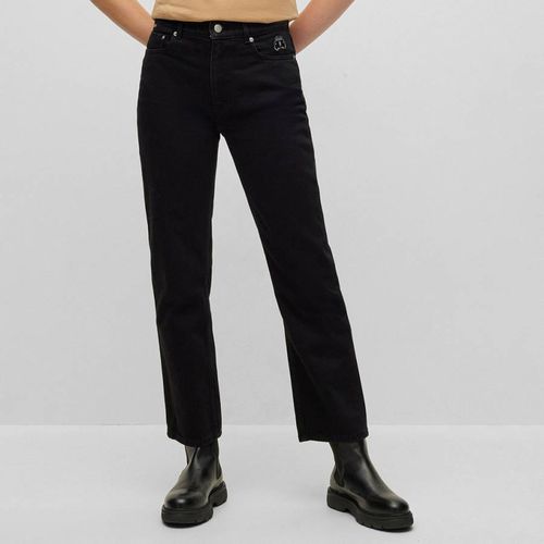 Black Straight Cropped Jeans - BOSS - Modalova