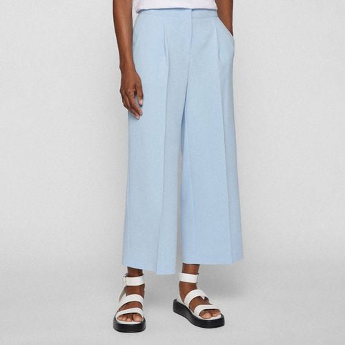 Blue Tayamana Wide Leg Trousers - BOSS - Modalova