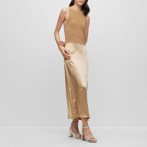 Tan Flaurelia Midi Dress - BOSS - Modalova