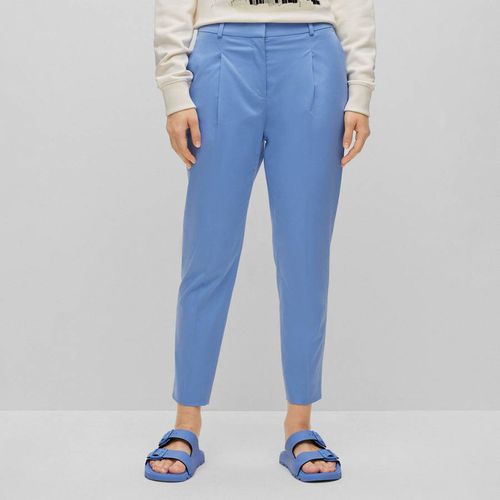 Tetida Cropped Cotton Blend Trousers - BOSS - Modalova