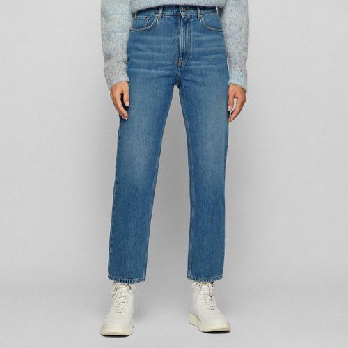 Blue Straight Cropped Jeans - BOSS - Modalova