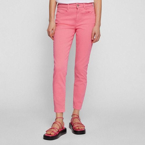 Pink Slim Cropped Stretch Jeans - BOSS - Modalova