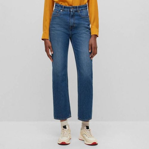 Blue Straight Cropped Jeans - BOSS - Modalova