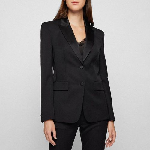 Janufara Single Breasted Wool Blend Blazer - BOSS - Modalova