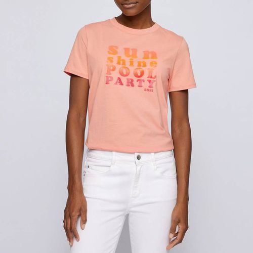 Pink C_Ediary Graphic Cotton T-Shirt - BOSS - Modalova