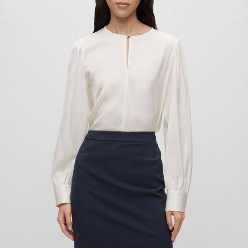 White Iunawa Silk Blend Blouse - BOSS - Modalova