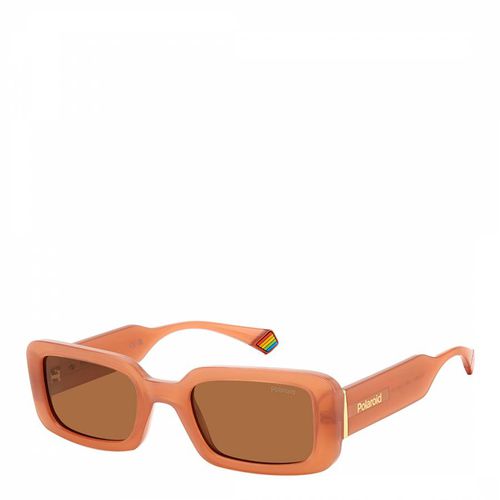 Peach Rectangular Sunglasses 52mm - Polaroid - Modalova