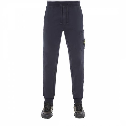 Navy Fleece Cotton Cargo Joggers - Stone Island - Modalova