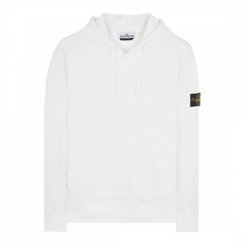 Garment Dyed Fleece Cotton Hoodie - Stone Island - Modalova