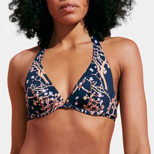 Navy Fleche Bikini Top - Vilebrequin - Modalova