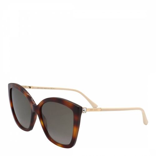 Tortortoiseshell Cateye Sunglasses 57mm - Jimmy Choo - Modalova