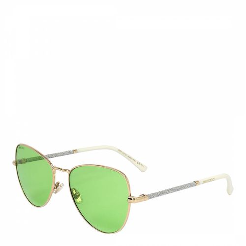 Green Lense Round Sunglasses 56mm - Jimmy Choo - Modalova
