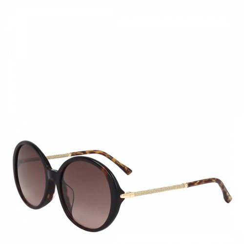 Tortoiseshell Round Sunglasses 57mm - Jimmy Choo - Modalova