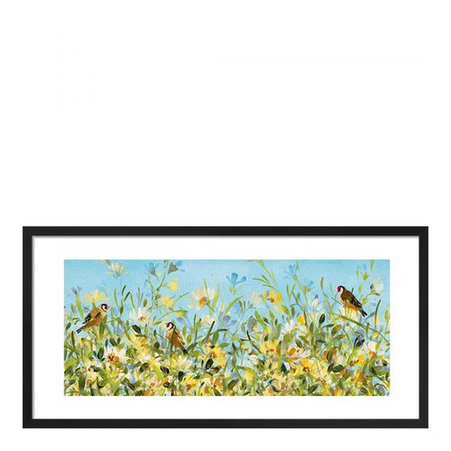 Garden Goldfinches Framed Print 30cm x 60cm - Fletcher Prentice - Modalova