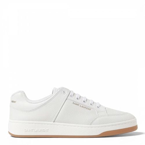 White Leather Trainers - Saint Laurent - Modalova