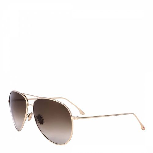 Gold Khaki Aviator Sunglasses 62mm - Victoria Beckham - Modalova