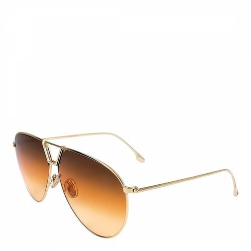 Gold Brown Aviator Sunglasses 64mm - Victoria Beckham - Modalova