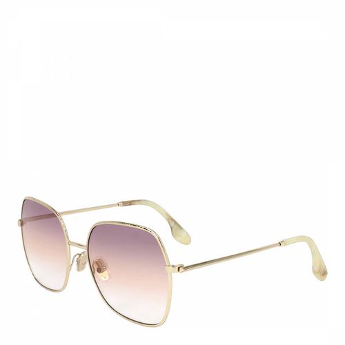 Gold Purple Peach Square Sunglasses 56mm - Victoria Beckham - Modalova