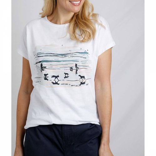 White Beach Strolls Cotton T-Shirt - Weird Fish - Modalova