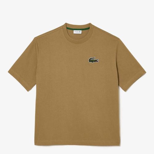 Brown Crew Neck Cotton T-Shirt - Lacoste - Modalova