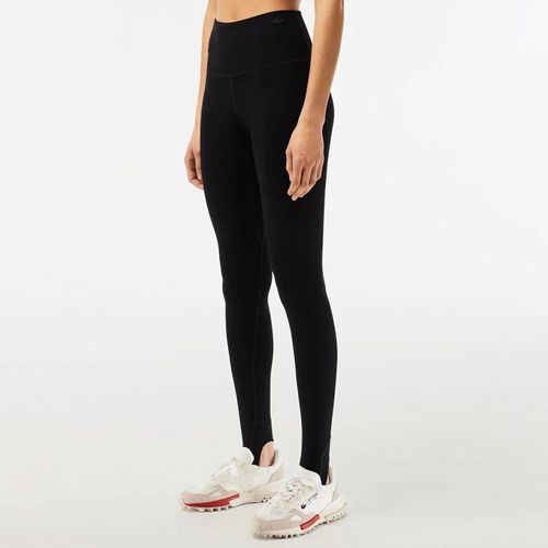 Black High Waisted Leggings - Lacoste - Modalova