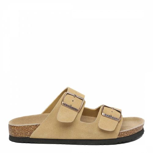 Women's Camel Mallard Suede Twin Buckle Sandals - Everau - Modalova