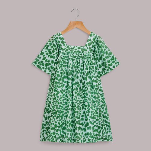 Leopard Print Cotton Trapeze Dress - WHISTLES - Modalova