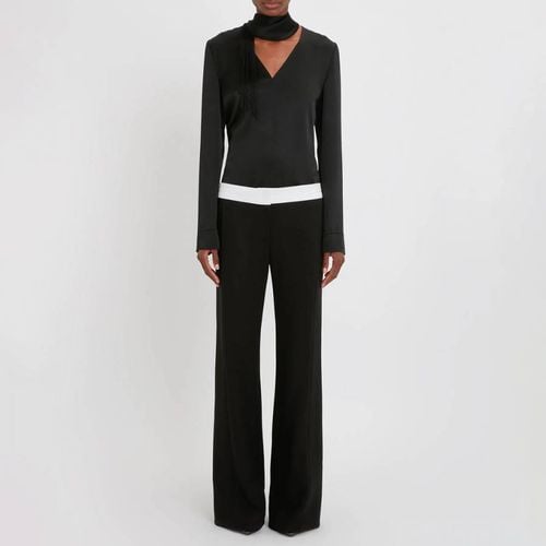 Black Side Panel Trousers - Victoria Beckham - Modalova