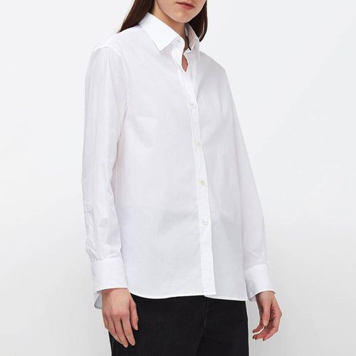 White Popeline Cotton Shirt - 7 For All Mankind - Modalova