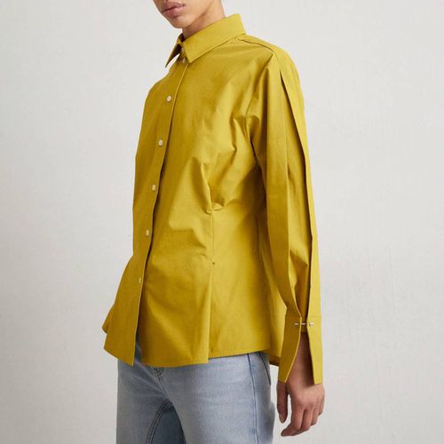 Mustard Pleat Detail Shirt - Victoria Beckham - Modalova