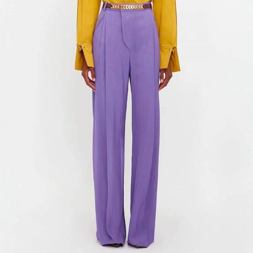 Purple Wide Leg Trouser - Victoria Beckham - Modalova