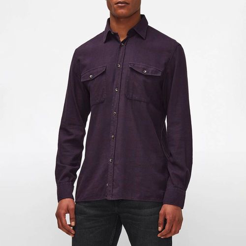 Purple Wool Blend Overshirt - 7 For All Mankind - Modalova