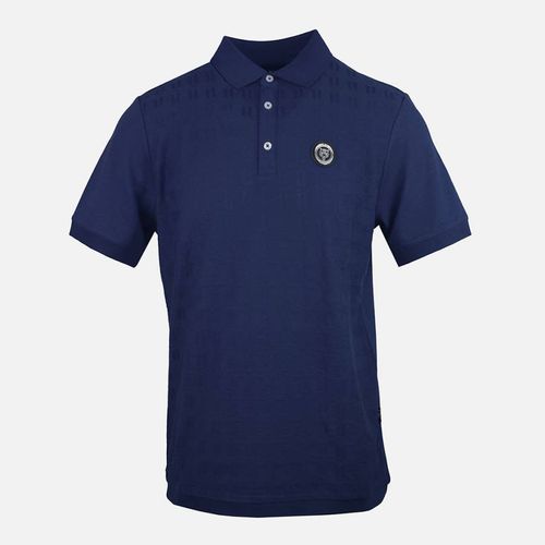 Navy Knitted Polo Shirt - Philipp Plein - Modalova