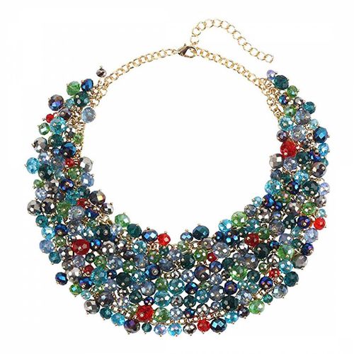 K Multi Color Statement Crystal Necklace - Liv Oliver - Modalova