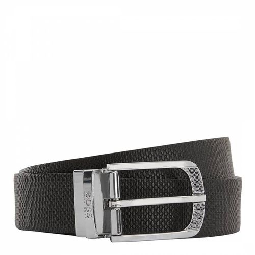 Black Gimarc Textured Leather Belt - BOSS - Modalova