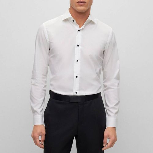 Hank Long Sleeve Cotton Blend Shirt - BOSS - Modalova
