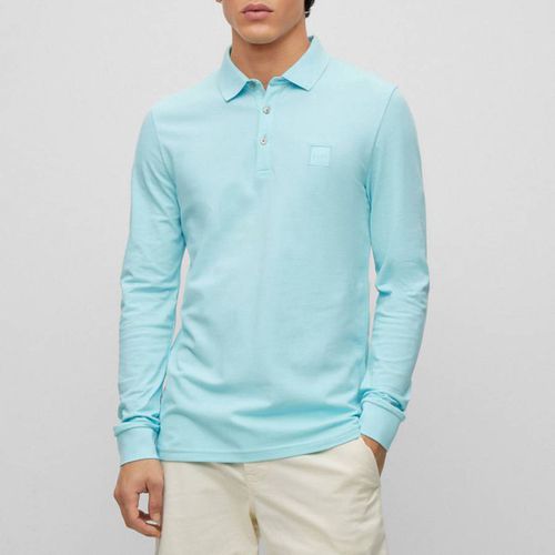Passerby Long Sleeve Cotton Blend Polo Shirt - BOSS - Modalova