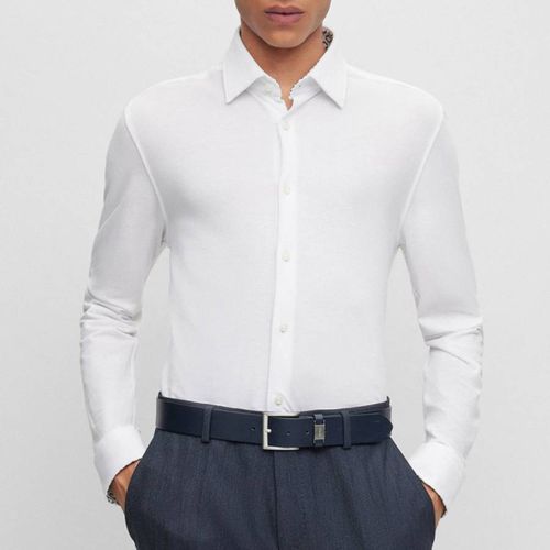 White Kent Long Sleeve Cotton Shirt - BOSS - Modalova